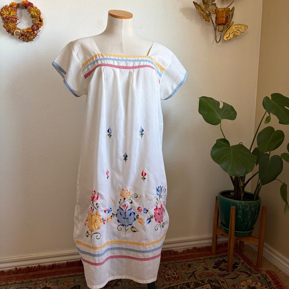 Handmade Embroidered Midi Dress